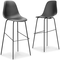 Luxury Living Gallery - Ashley Furniture - Forestead Dining Room - Bar Height Bar Stool (Set of 2) / Black - D130-130X2