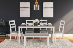 Luxury Living Gallery - Ashley Furniture - Stonehollow Dining Room - RECT DRM Table Set (6/CN) / White/Gray - D382-325