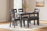 Luxury Living Gallery - Ashley Furniture - Bridson Dining Room - RECT DRM Table Set (6/CN) / Gray - D383-325