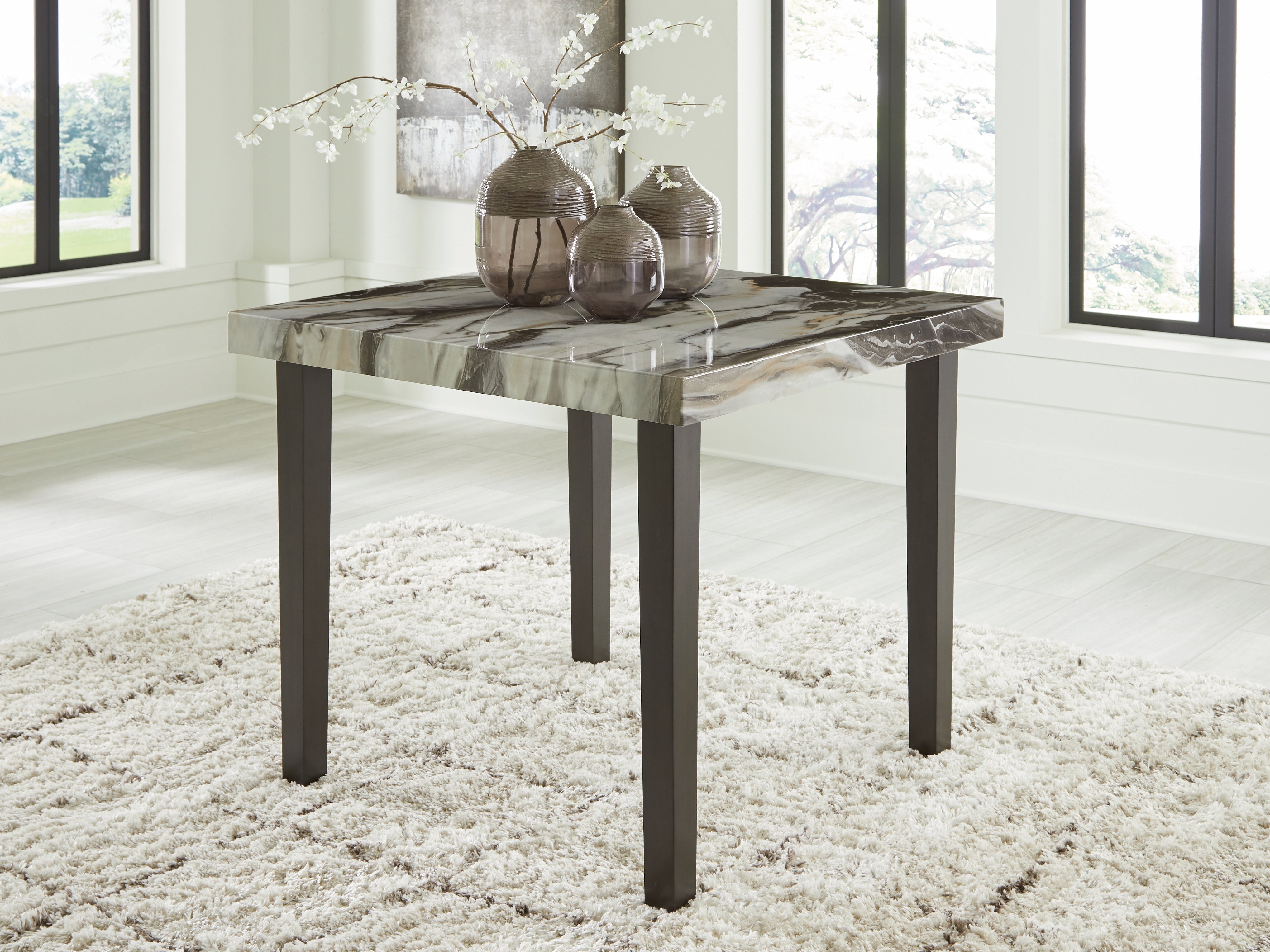Luxury Living Gallery - Ashley Furniture - Jeshina Counter Height Dining Table - Square DRM Counter Table / Dark Brown/Beige - PCD581-13