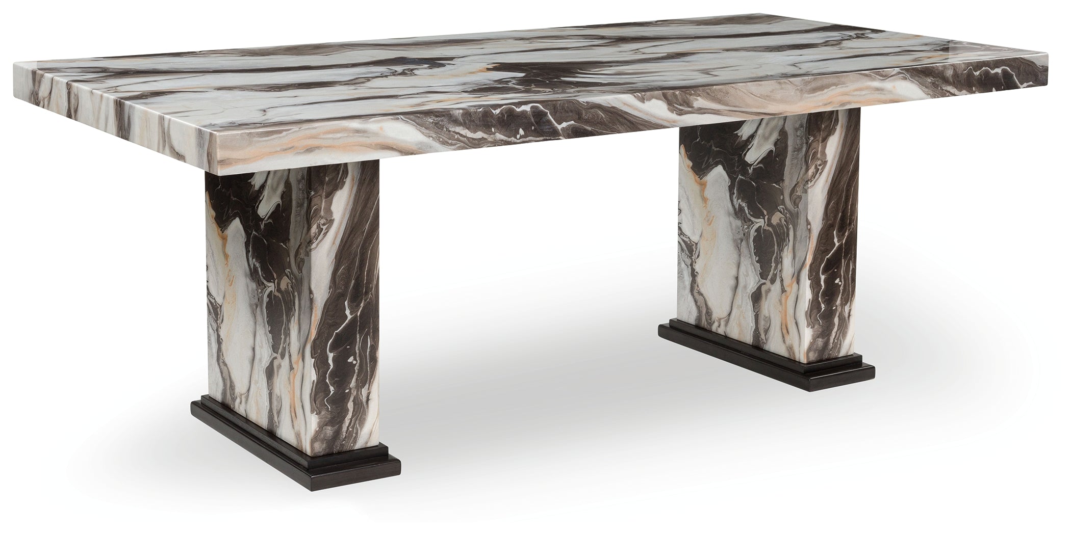 Luxury Living Gallery - Ashley Furniture - Jeshina Dining Table - Dining Table / Dark Brown/Beige - PCD581D4