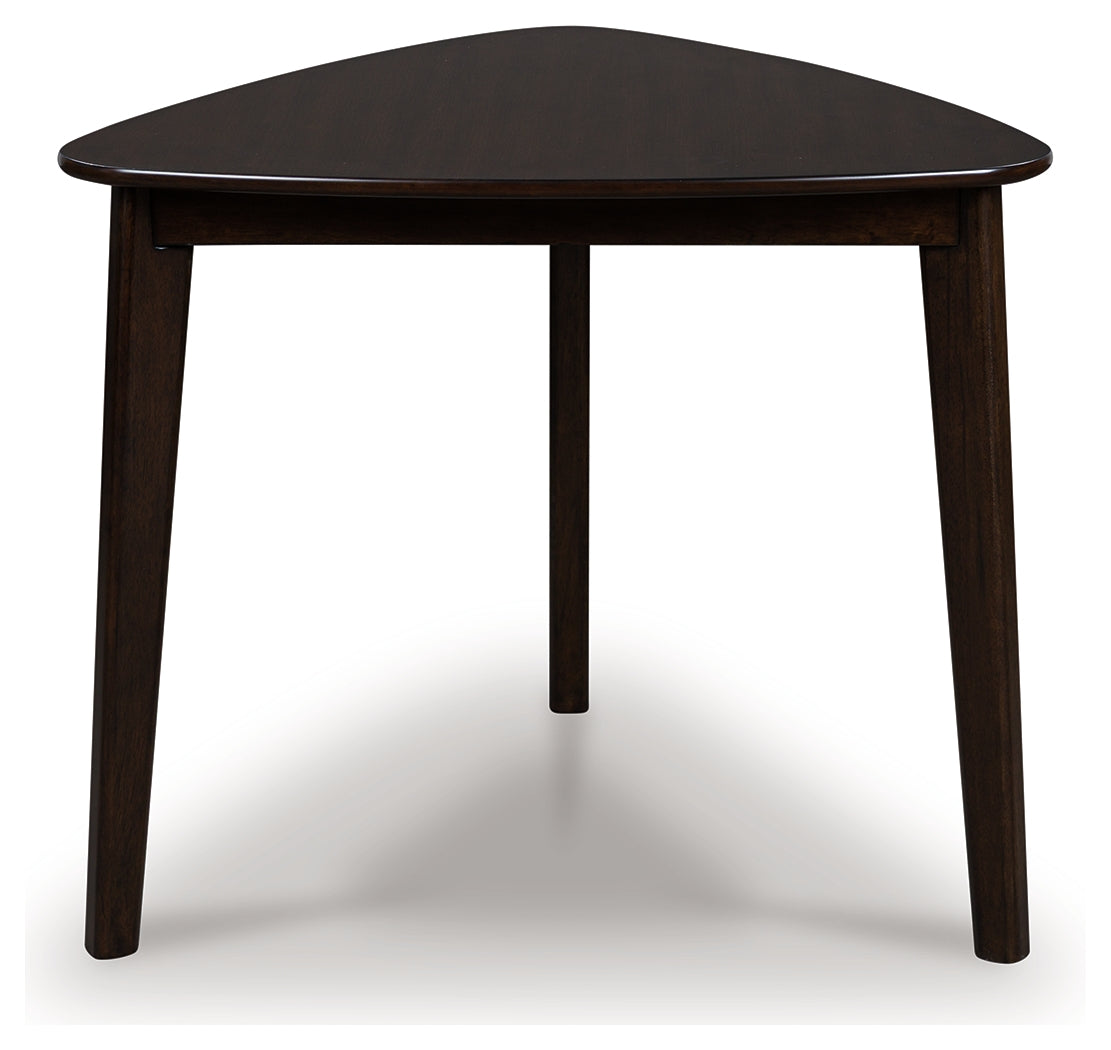 Luxury Living Gallery - Ashley Furniture - Mallenette Dining Table - Triangle Dining Room Table / Merlot - PCD607-16
