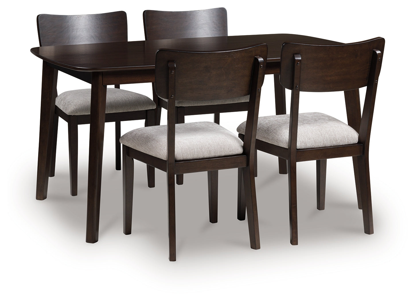Luxury Living Gallery - Ashley Furniture - Mallenette Dining Table and 4 Chairs (Set of 5) - Dining Room Table Set (5/CN) / Merlot - PCD607-225