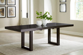 Luxury Living Gallery - Ashley Furniture - Neymorton Dining Room - RECT Dining Room Counter Table / Dark Grayish Brown - D618-13
