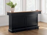 Luxury Living Gallery - Ashley Furniture - Wildenauer 78" Bar - Bar / Brown/Black - D634-65