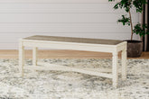 Luxury Living Gallery - Ashley Furniture - Bolanburg Dining Bench - Large UPH Dining Room Bench / Two-tone / 50"W x 15"D x 20"H - D647-00