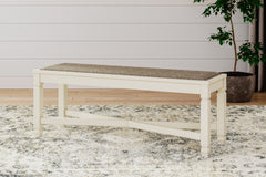 Luxury Living Gallery - Ashley Furniture - Bolanburg Dining Bench - Large UPH Dining Room Bench / Two-tone / 50"W x 15"D x 20"H - D647-00