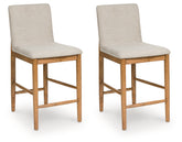 Luxury Living Gallery - Ashley Furniture - Isanti Dining Room - Counter Height Barstool (Set of 2) / Light Brown - D752-124X2