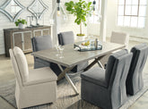 Luxury Living Gallery - Ashley Furniture - Krystanza Dining Room - Rectangular Dining Room Table / Weathered Gray - D766-25