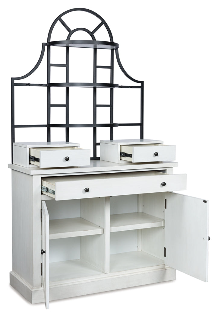 Luxury Living Gallery - Ashley Furniture - Greddinton Baker's Rack - Baker's Rack / White - PCD824D1