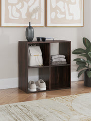 Luxury Living Gallery - Ashley Furniture - Glosmount Four Cube Organizer - Four Cube Organizer / Cherry/Light Brown - EA1055-2X2