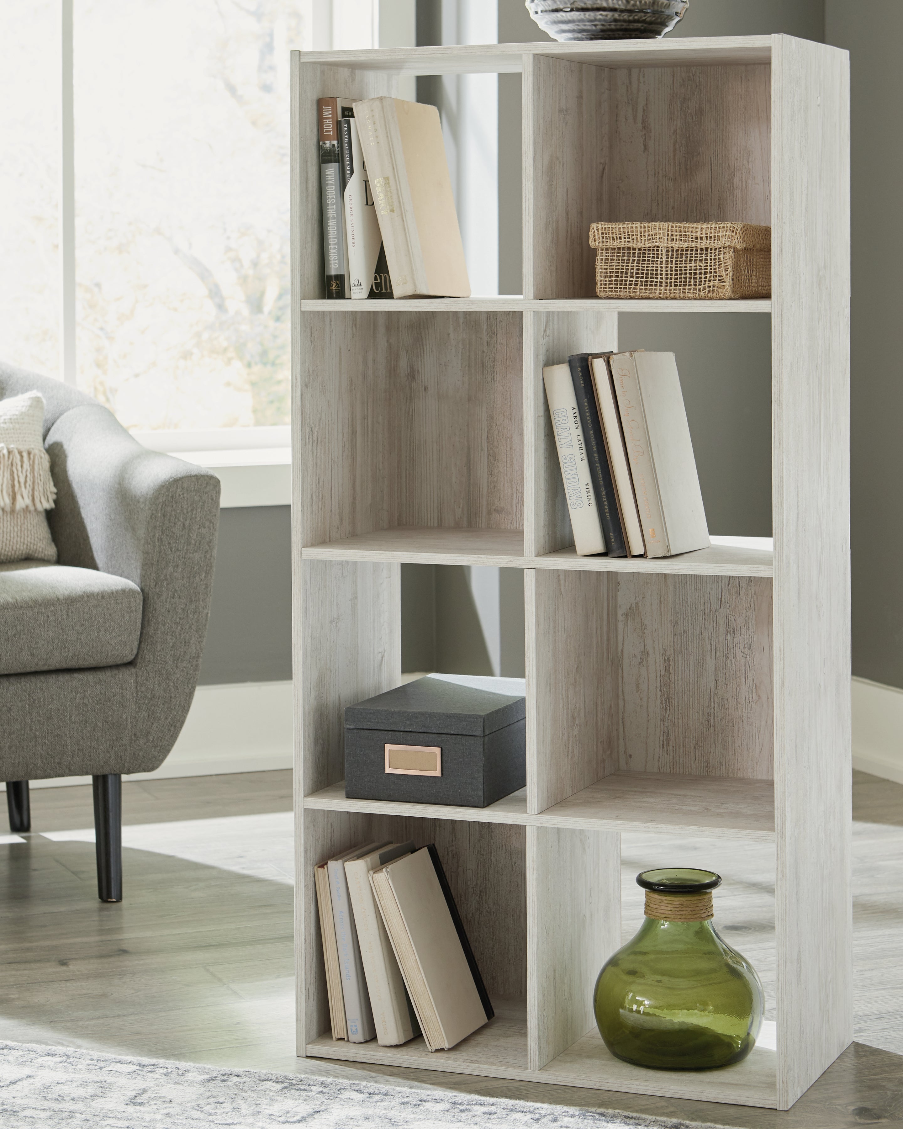 Luxury Living Gallery - Ashley Furniture - Paxberry Eight Cube Organizer - Eight Cube Organizer / Whitewash - EA1811-4X2