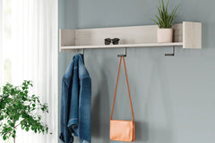 Luxury Living Gallery - Ashley Furniture - Socalle Wall Decor - Wall Mounted Coat Rack w/Shelf / Light Natural - EA1864-151