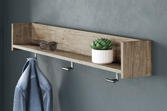 Luxury Living Gallery - Ashley Furniture - Oliah Wall Decor - Wall Mounted Coat Rack w/Shelf / Natural - EA2270-151