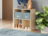 Luxury Living Gallery - Ashley Furniture - Piperton Four Cube Organizer - Four Cube Organizer / Charcoal - EA5514-2X2