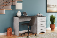 Luxury Living Gallery - Ashley Furniture - Shawburn Office Desk - Home Office Desk / White/Dark Charcoal Gray - H4121-34