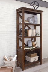 Luxury Living Gallery - Ashley Furniture - Baldridge Bookcase - Large Bookcase / Rustic Brown - H675-17