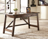 Luxury Living Gallery - Ashley Furniture - Baldridge Office Desk - Home Office Large Leg Desk / Rustic Brown - H675-44