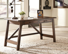 Luxury Living Gallery - Ashley Furniture - Baldridge Office Desk - Home Office Large Leg Desk / Rustic Brown - H675-44