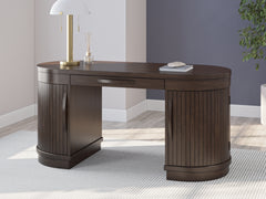 Luxury Living Gallery - Ashley Furniture - Korestone Office Desk - Home Office Desk / Warm Brown - H687-27
