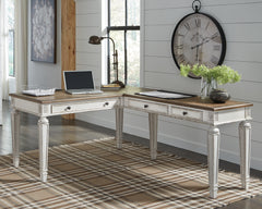 Luxury Living Gallery - Ashley Furniture - Realyn Office Desk - Home Office Desk / White/Brown - H743-34