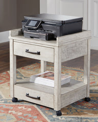 Luxury Living Gallery - Ashley Furniture - Carynhurst Printer Stand - Printer Stand / Whitewash - H755-11