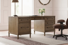 Luxury Living Gallery - Ashley Furniture - Roanhowe Office Desk - Home Office Desk / Brown - H769-21