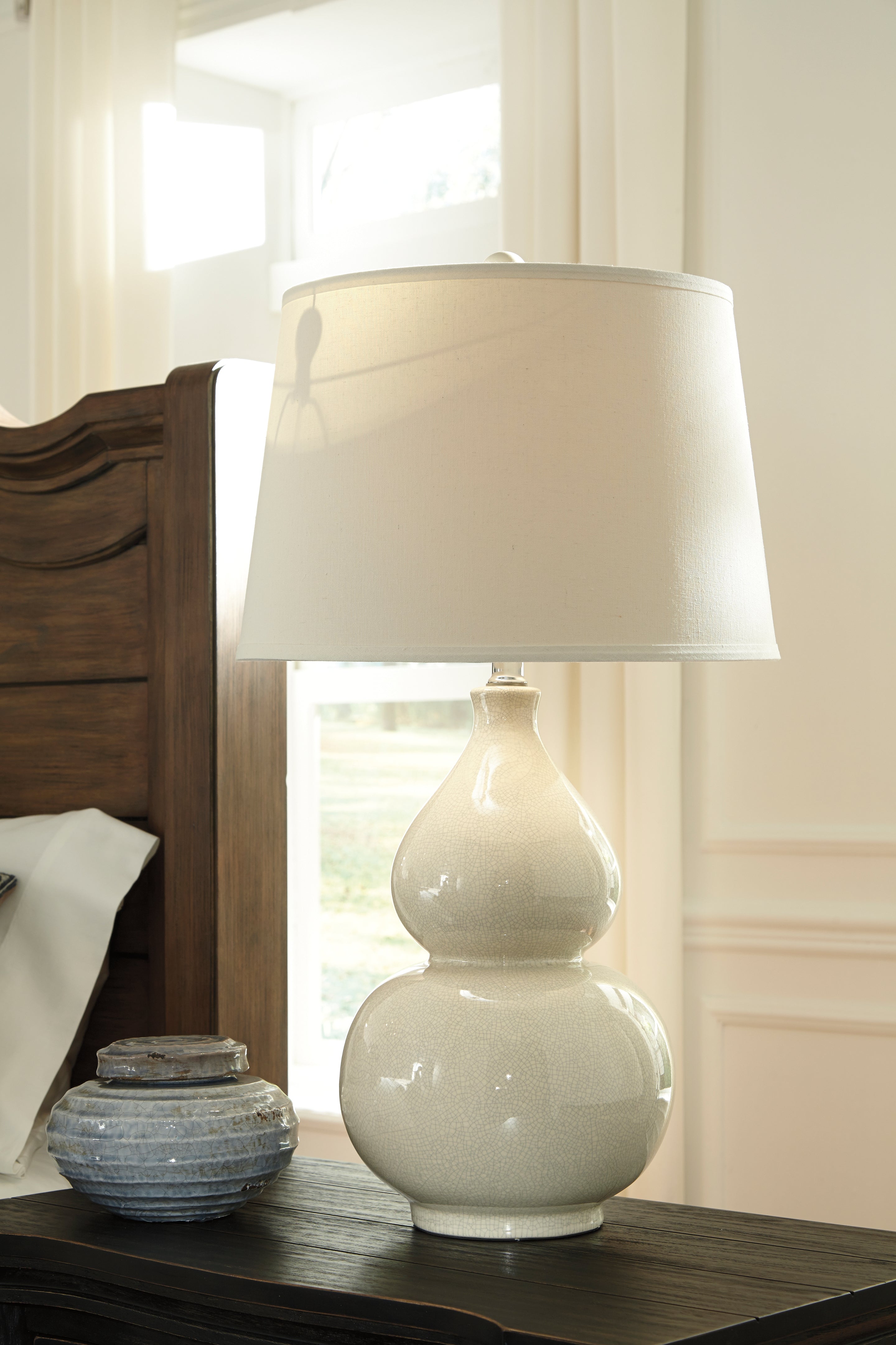 Luxury Living Gallery - Ashley Furniture - Saffi Lighting - Table Lamp (Set of 2) / Cream - L100074X2