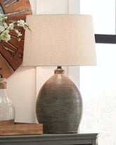 Luxury Living Gallery - Ashley Furniture - Joyelle Lighting - Table Lamp (Set of 2) / Gray - L100744X2