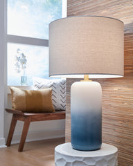 Luxury Living Gallery - Ashley Furniture - Lemrich Lighting - Table Lamp (Set of 2) / White/Teal - L123874X2
