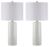 Luxury Living Gallery - Ashley Furniture - Steuben Lighting - Ceramic Table Lamp (Set of 2) / White - L177904