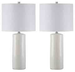 Luxury Living Gallery - Ashley Furniture - Steuben Lighting - Ceramic Table Lamp (Set of 2) / White - L177904