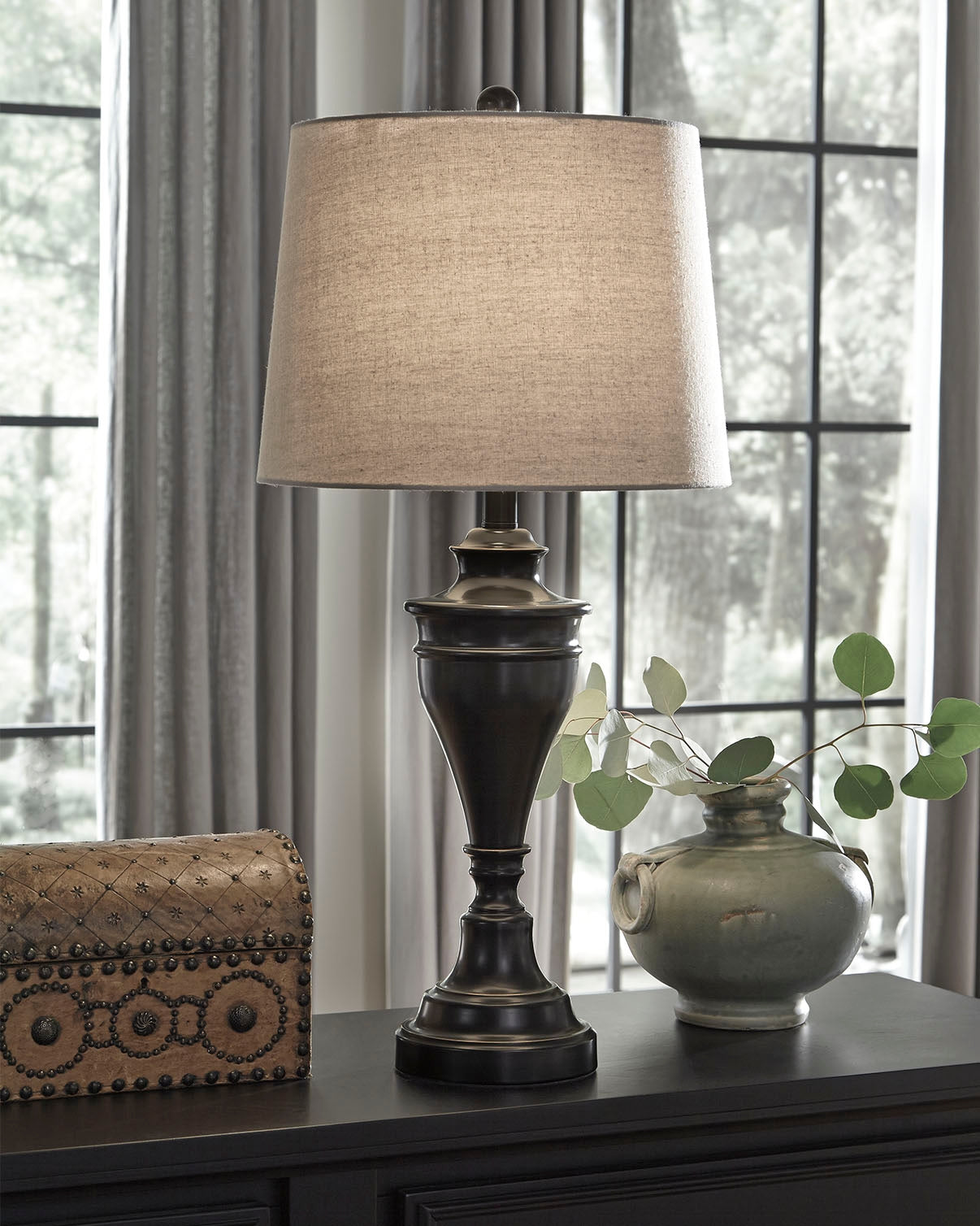 Luxury Living Gallery - Ashley Furniture - Darlita Lighting - Metal Table Lamp (Set of 2) / Bronze Finish - L204024
