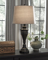 Luxury Living Gallery - Ashley Furniture - Darlita Lighting - Metal Table Lamp (Set of 2) / Bronze Finish - L204024