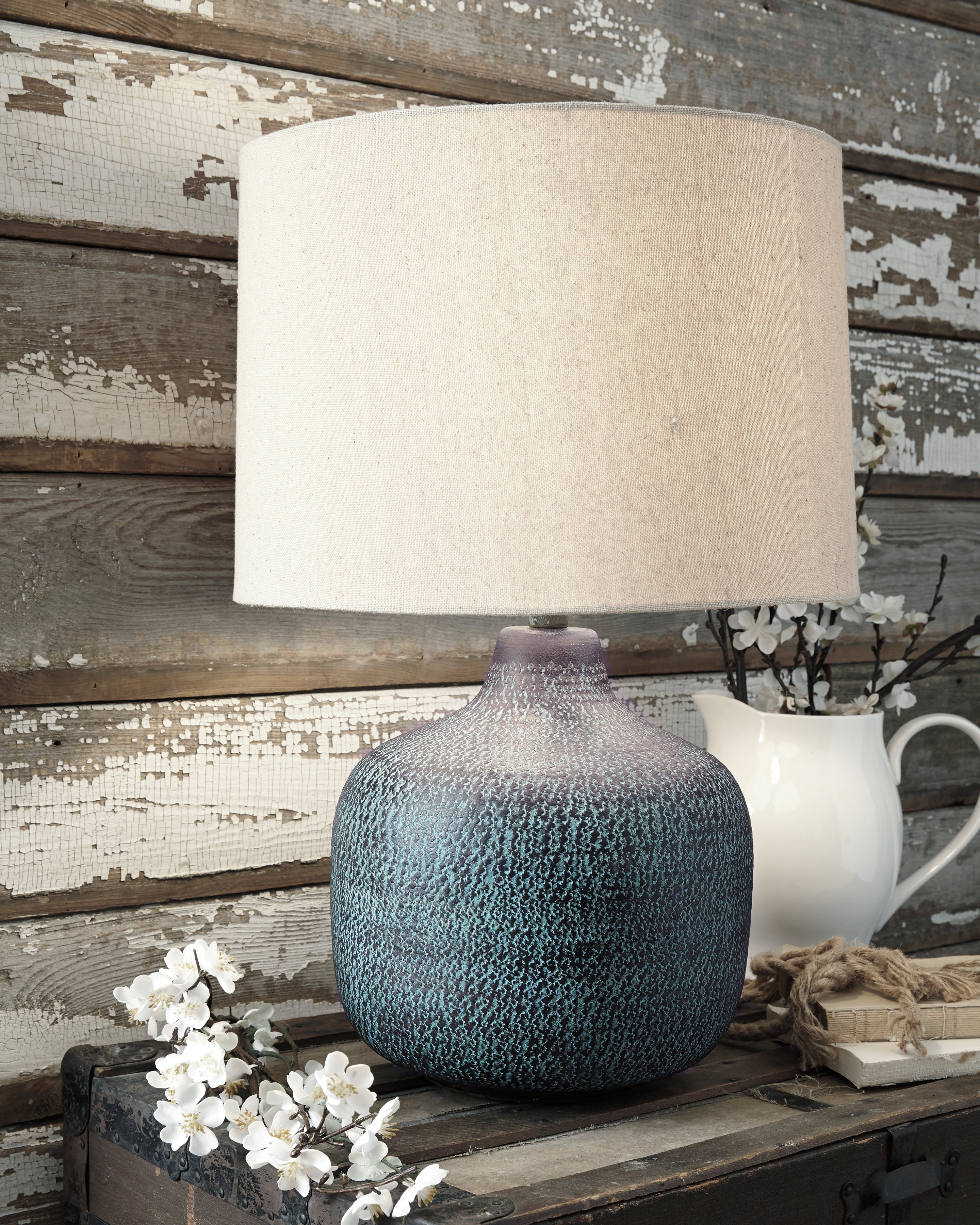 Luxury Living Gallery - Ashley Furniture - Malthace Lighting - Table Lamp (Set of 2) / Patina - L207304X2