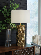 Luxury Living Gallery - Ashley Furniture - Marshawn Lighting - Metal Table Lamp (1/CN) / Gold Finish - L207524