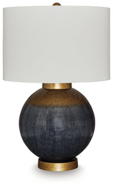 Luxury Living Gallery - Ashley Furniture - Adara Lighting - Metal Table Lamp (1/CN) / Blue/Gold Finish - L207564