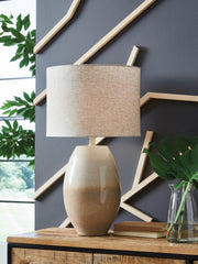Luxury Living Gallery - Ashley Furniture - Linas Lighting - Metal Table Lamp (1/CN) / Cream/Beige - L207594