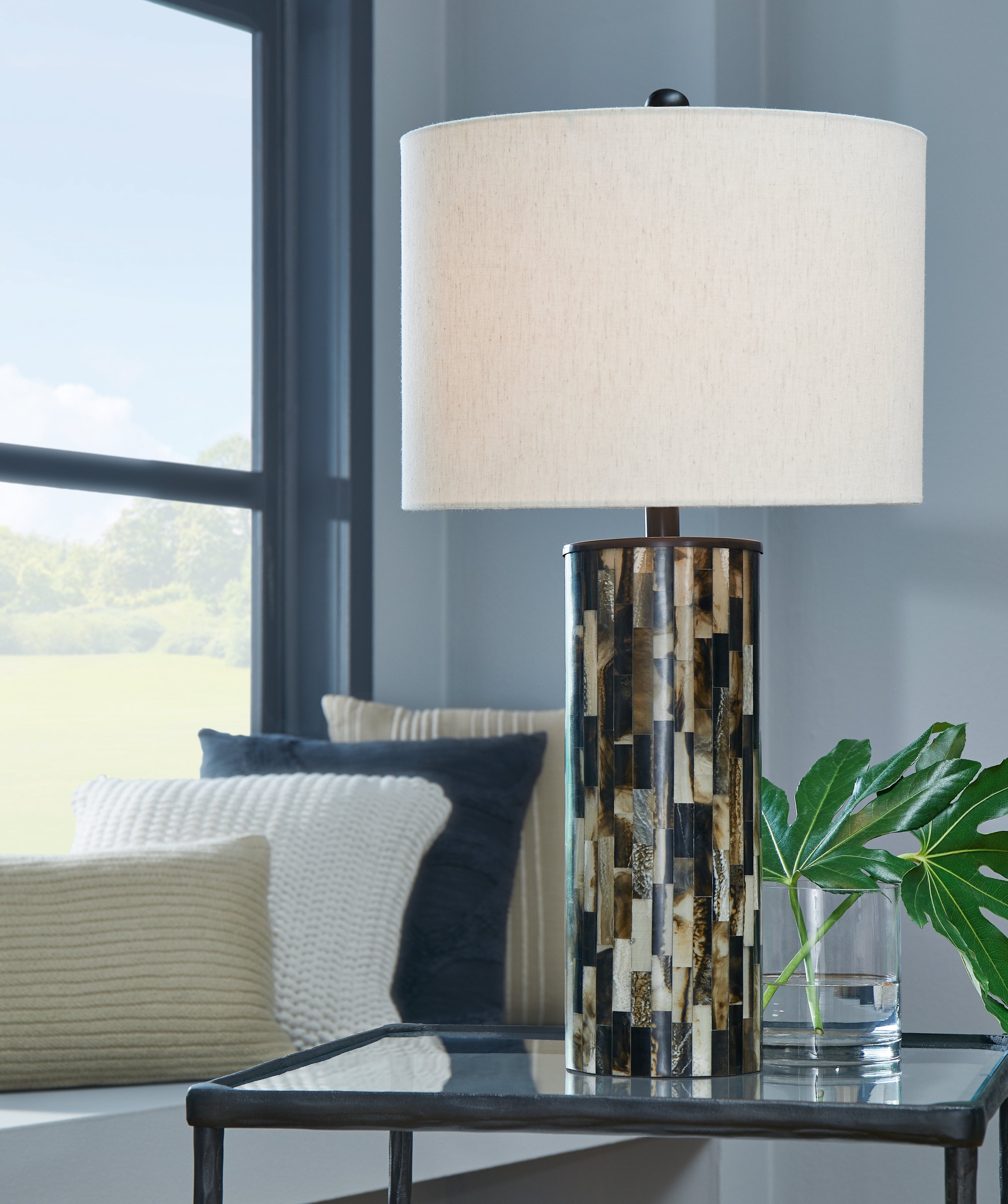 Luxury Living Gallery - Ashley Furniture - Ellford Lighting - Table Lamp (Set of 2) / Black/Brown/Cream - L235684X2