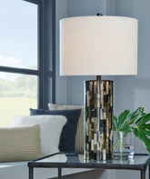 Luxury Living Gallery - Ashley Furniture - Ellford Lighting - Table Lamp (Set of 2) / Black/Brown/Cream - L235684X2