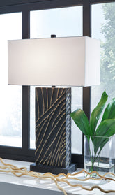 Luxury Living Gallery - Ashley Furniture - Bartlen Lighting - 2-Piece Lamp Set / Black/Gold Finish - L235774X2