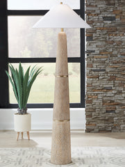 Luxury Living Gallery - Ashley Furniture - Gasparleigh Lighting - Poly Floor Lamp (1/CN) / Brown/Gold Finish - L235811