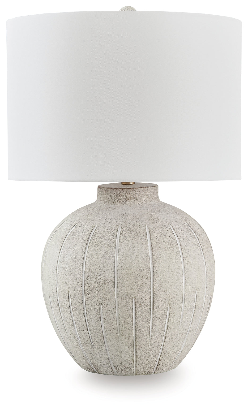Luxury Living Gallery - Ashley Furniture - Calbert Lighting - Poly Table Lamp (1/CN) / Warm Gray - L235824