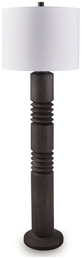 Luxury Living Gallery - Ashley Furniture - Fainwell Lighting - Poly Floor Lamp (1/CN) / Distressed Black - L235861