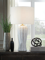 Luxury Living Gallery - Ashley Furniture - Lanwell Lighting - Poly Table Lamp (1/CN) / Antique Gray - L235894