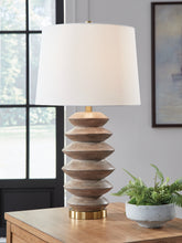 Luxury Living Gallery - Ashley Furniture - Jyllyard Lighting - Poly Table Lamp (1/CN) / Brown/Gold Finish - L235944