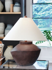 Luxury Living Gallery - Ashley Furniture - Honsworth Lighting - Poly Table Lamp (1/CN) / Antique Brown - L235994