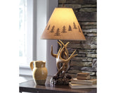 Luxury Living Gallery - Ashley Furniture - Derek Lighting - Poly Table Lamp (Set of 2) / Brown - L316984