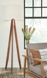 Luxury Living Gallery - Ashley Furniture - Dallson Lighting - Wood Floor Lamp (1/CN) / Brown - L329011