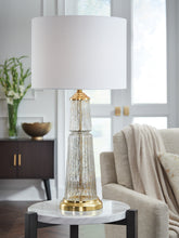 Luxury Living Gallery - Ashley Furniture - Bakersboro Lighting - Glass Table Lamp (1/CN) / Clear/Gold Finish - L430884